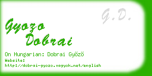gyozo dobrai business card