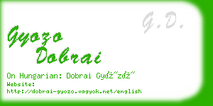 gyozo dobrai business card